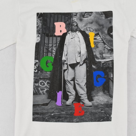The Notorious B.I.G. T-Shirt Medium Men's Graphic Short Sleeve Cotton Tee White - Picture 3 of 5